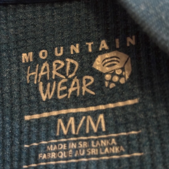 Mountain Hardwear Men's Teal Long Sleeve Henley - Picture 2 of 6